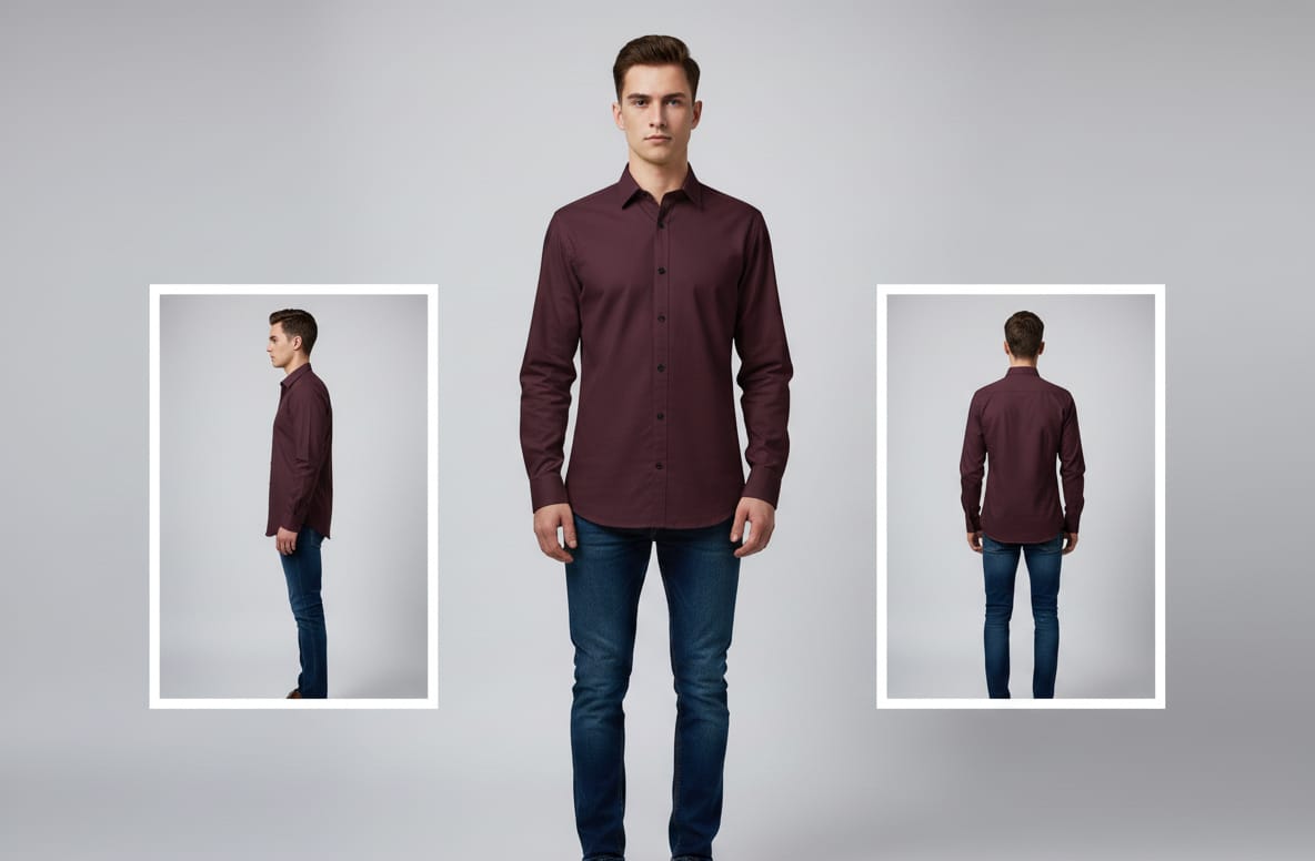 Men’s Solid Maroon Full Sleeve Casual Shirt – Slim Fit