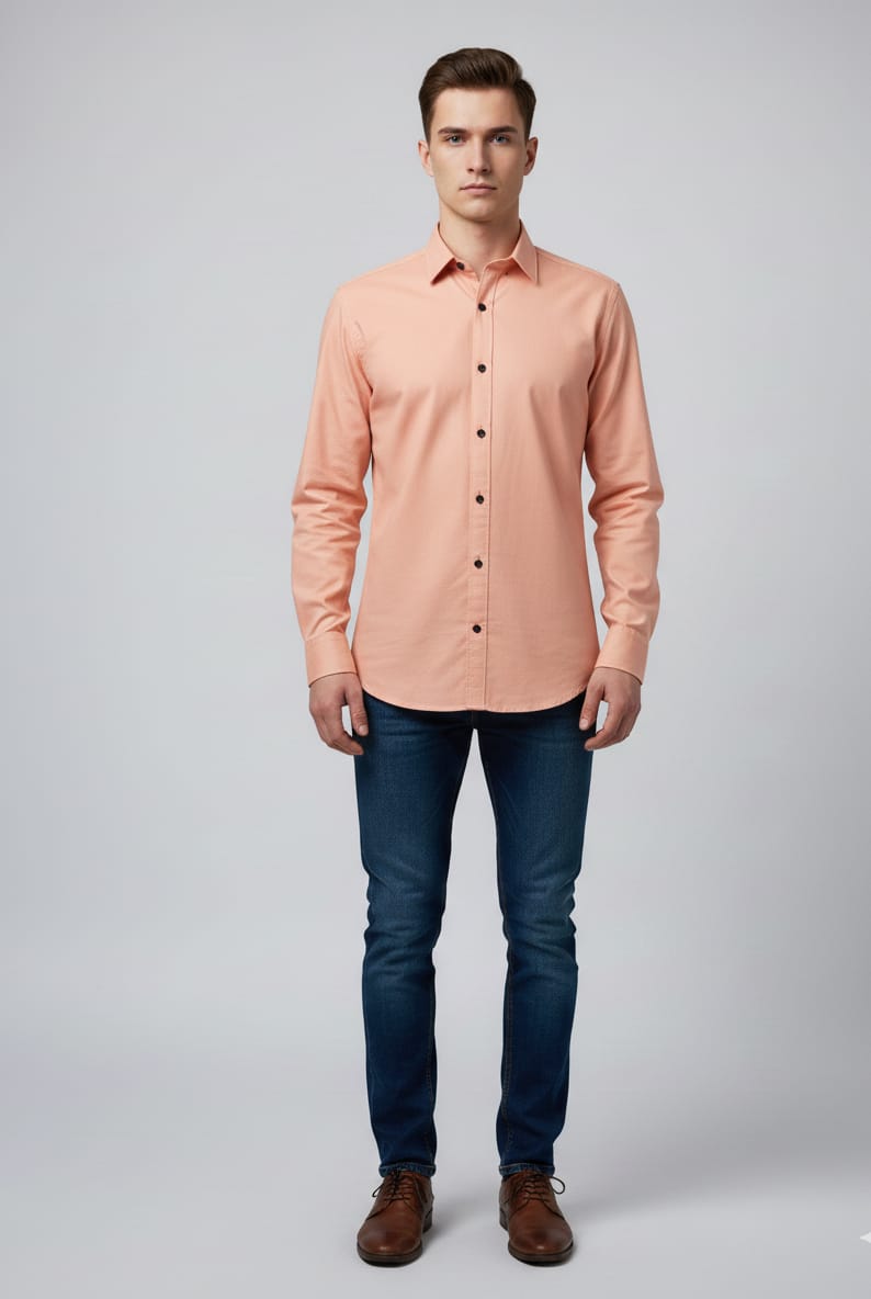 Men’s Stylish Cotton Shirts Combo Pack of 4 (White, Yellow, Maroon & Peach)